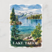 Lake Tahoe California Nevada Waterverf schilderij Briefkaart (Voorkant)