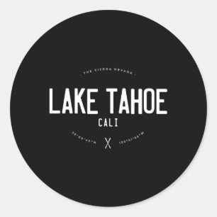 Lake Tahoe California noodlijdende ski Ronde Sticker