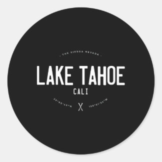 Lake Tahoe California noodlijdende ski Ronde Sticker