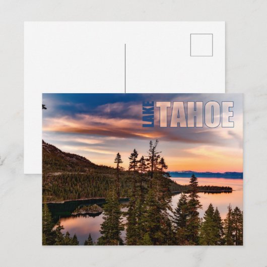 Lake Tahoe California op Sunset Beauful Briefkaart (Voorkant / Achterkant)