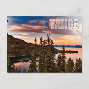 Lake Tahoe California op Sunset Beauful Briefkaart