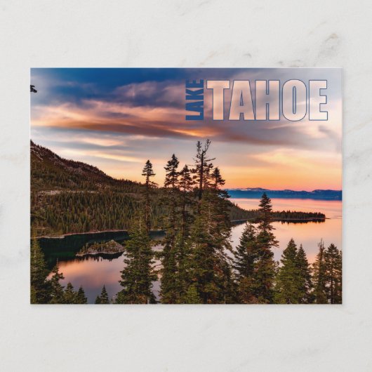 Lake Tahoe California op Sunset Beauful Briefkaart (Voorkant)