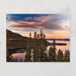 Lake Tahoe California op Sunset Briefkaart