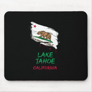 Lake Tahoe California Paint Splatter Flag Vacation Muismat