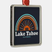 Lake Tahoe California Rainbow Metalen Ornament (Rechts)