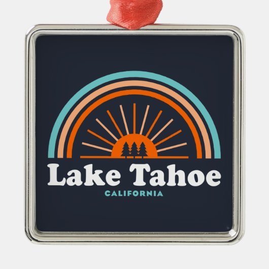 Lake Tahoe California Rainbow Metalen Ornament (Voorkant)