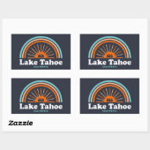 Lake Tahoe California Rainbow Rechthoekige Sticker (Vel)