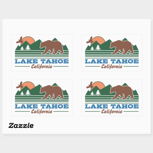 Lake Tahoe California Rechthoekige Sticker (Vel)