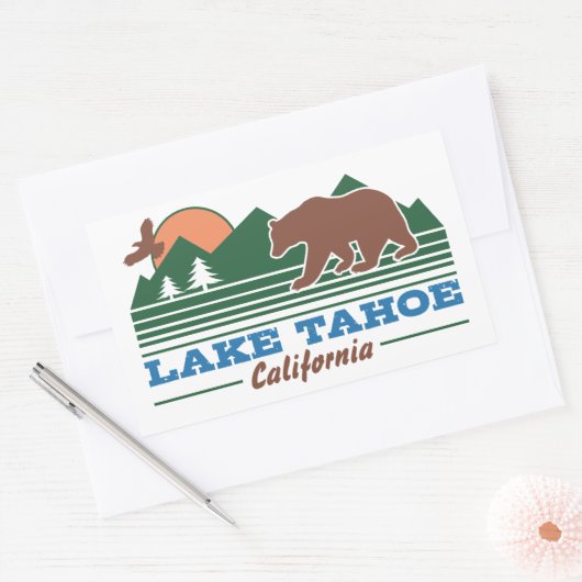 Lake Tahoe California Rechthoekige Sticker (Envelop)