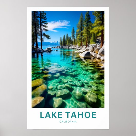 Lake Tahoe California Reisprint Poster (Voorkant)