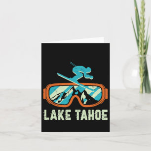 Lake Tahoe California Retro skiën en zonnen Kaart