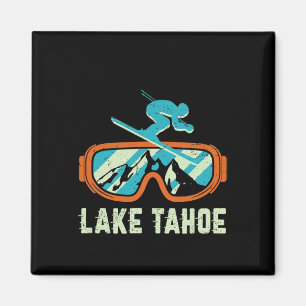 Lake Tahoe California Retro skiën en zonnen Magneet
