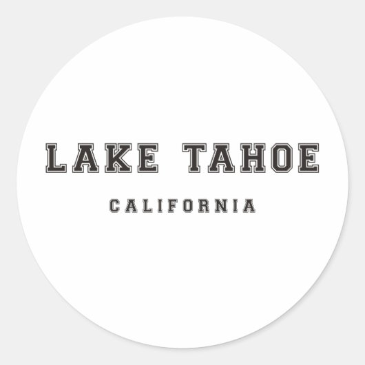 Lake Tahoe California Ronde Sticker (Voorkant)