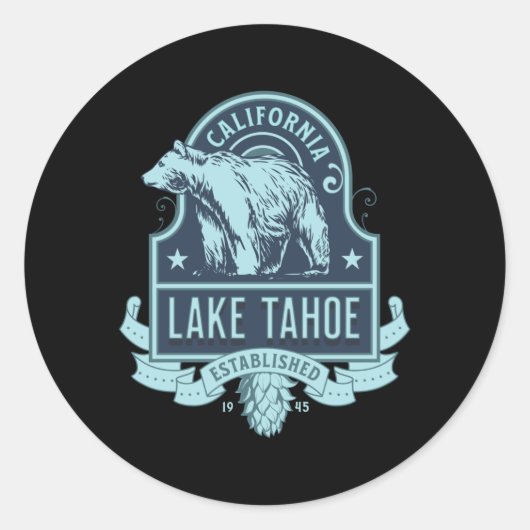 Lake Tahoe California Ronde Sticker (Voorkant)
