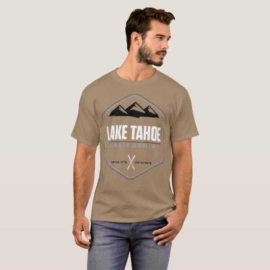 Lake Tahoe California Ski T-shirt (Voorkant volledig)