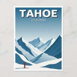 Lake Tahoe California Skiën Skier Reizen Briefkaart