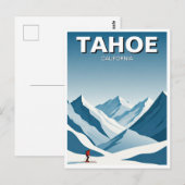 Lake Tahoe California Skiën Skier Reizen Briefkaart (Voorkant / Achterkant)