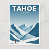 Lake Tahoe California Skiën Skier Reizen Briefkaart (Voorkant)