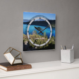Lake Tahoe California Souvenir Aangepaste Kerstmis Vierkante Klok