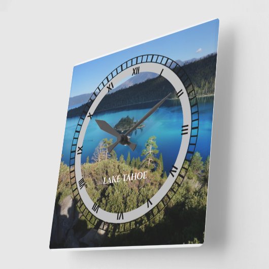 Lake Tahoe California Souvenir Aangepaste Kerstmis Vierkante Klok (Hoek)