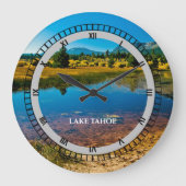 Lake Tahoe California Souvenir Kerstglitter Grote Klok (Voorkant)