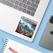 Lake Tahoe Californië 3 inch Vinyl Sticker (Laptop met iPhone)