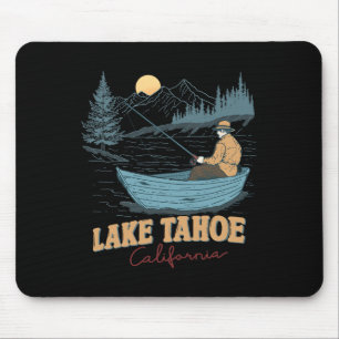 Lake Tahoe Californië Grappige Zomer Vissen Kamper Muismat