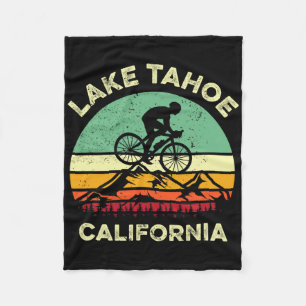 Lake Tahoe Californië Mountainbiken Retro Berg Fleece Deken