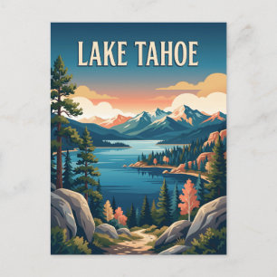 Lake Tahoe Californië Nevada Berg Reizen Briefkaart