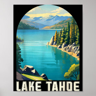 Lake Tahoe Californië Nevada berg wandelen skiën Poster