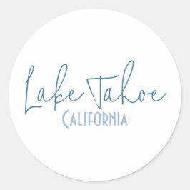 Lake Tahoe, Californië Reis Souvenir Ronde Sticker
