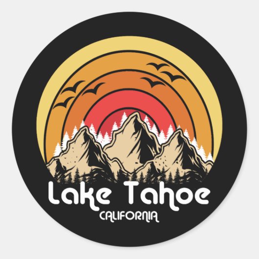  Lake Tahoe Californië Ronde Sticker (Voorkant)
