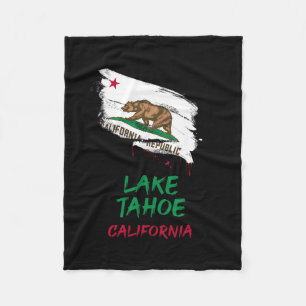 Lake Tahoe Californië verfspatten vlag vakantie Fleece Deken