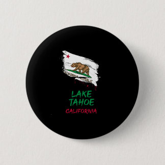Lake Tahoe Californië Verven Spatten Vlag Vakantie Ronde Button 5,7 Cm