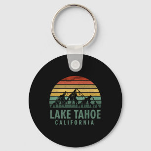 Lake Tahoe Californië Vintage Bergen Wandelcamera Sleutelhanger