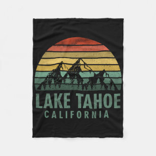 Lake Tahoe Californië Vintage Bergen Wandelcamper Fleece Deken