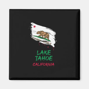 Lake Tahoe Californië Vlekkerige Vlag Vakantie Magneet