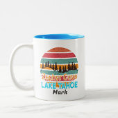 Lake Tahoe Cities Two-Tone Coffee Mok (Links)