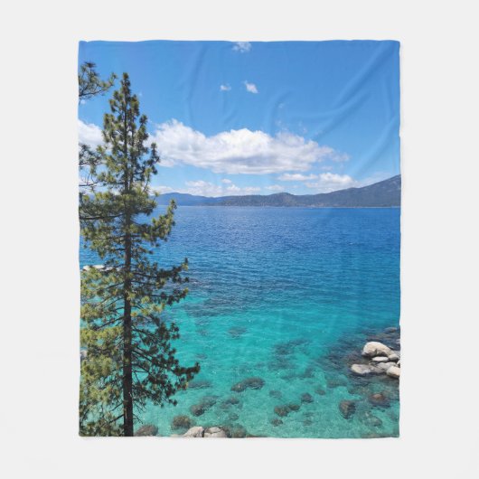 Lake Tahoe Clear Waters Fleece Deken (Voorkant)