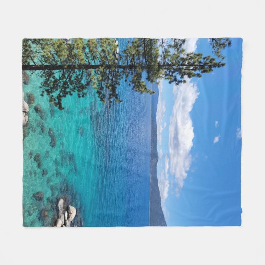 Lake Tahoe Clear Waters Fleece Deken (Voorkant (Horizontaal))