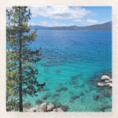 Lake Tahoe Clear Waters Glazen Onderzetter (Voorkant)