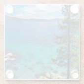 Lake Tahoe Clear Waters Glazen Onderzetter (Achterkant)