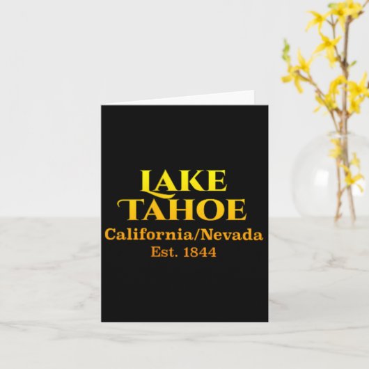 Lake Tahoe Design Borstzak Logo Deer 2-zijdig Kaart (Gele Bloem)