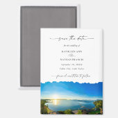 Lake Tahoe Destination Wedding Sla de datum op Magneet (Voorkant / Achterkant)