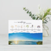 Lake Tahoe Destination Wedding Timeline Kaart (Staand voorkant)