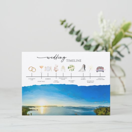 Lake Tahoe Destination Wedding Timeline Kaart (Staand voorkant)