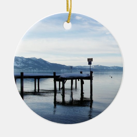 Lake Tahoe Dock Keramisch Ornament (Voorkant)