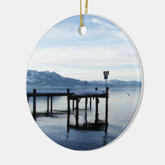 Lake Tahoe Dock Keramisch Ornament (Links)