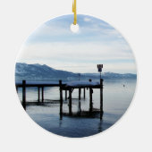 Lake Tahoe Dock Keramisch Ornament (Achterkant)