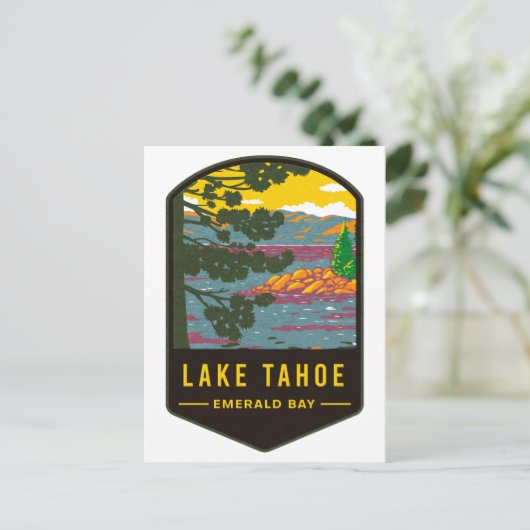 Lake Tahoe Emerald Bay Briefkaart (Staand voorkant)